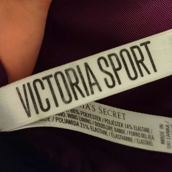 Victoria Sport Eggplant Purple Triangle Minimalist Sports Bra Size XS - Picture 3 of 9